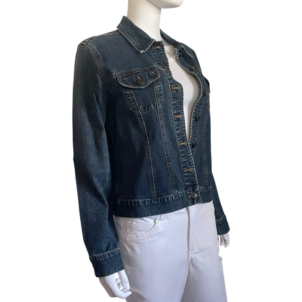 Vintage Harold's Women’s Blue Denim Jeans Trucker Jacket, Size M - Picture 3 of 7
